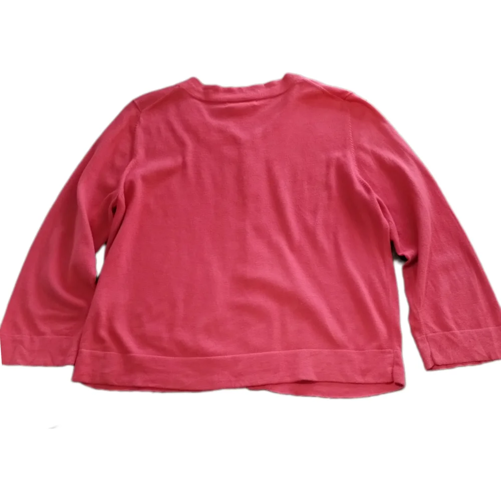 Banana Republic Hot Pink 3/4 Sleeve Cotton Cardigan - Picture 6 of 8
